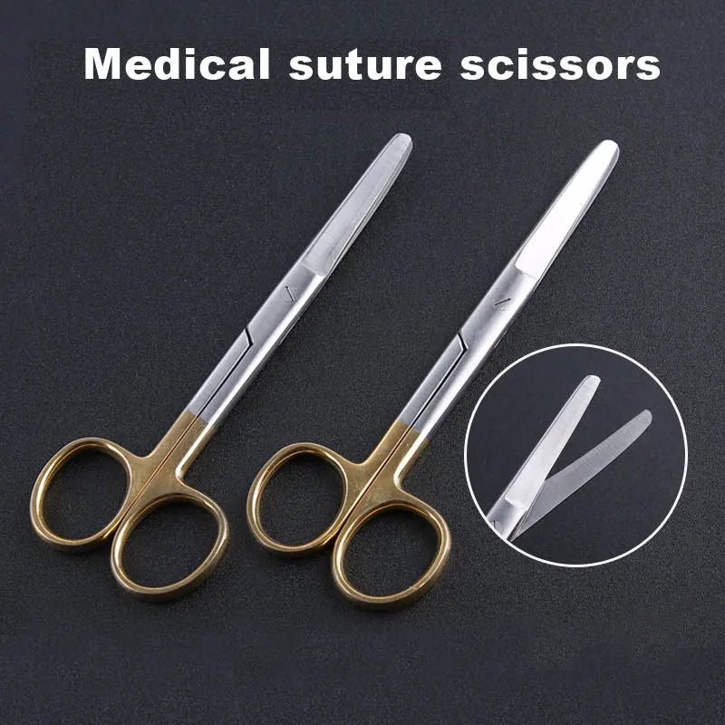 Medical Suture Straight Sharp Curved Surgical Scissors Cosmetic Qme
