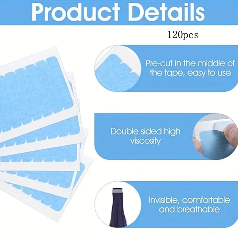 Neutral Adult Hair Extension Mask, Waterproof and Sweatproof, for Invisible, Comfortable, and Long-Lasting Hair Replacement Tool Qme 5 slices 60pcs