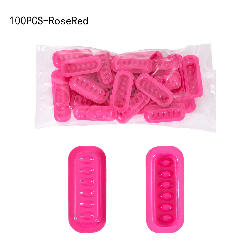 Self Adhering Eyelash Extension Lash Glue Tray Wells Fan Maker Qme RoseRed China Mainland