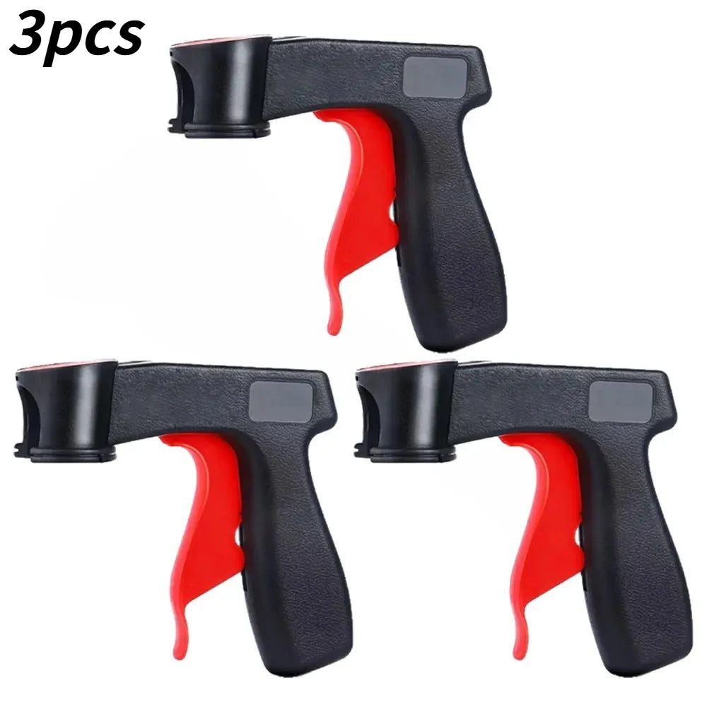 1/3/5Pcs Reusable Aerosol Trigger Converter Handle DIY Sprayer Accessory For Auto Body Scratch Touch Up And Paint Repair Jobs Qme black-red 3pcs
