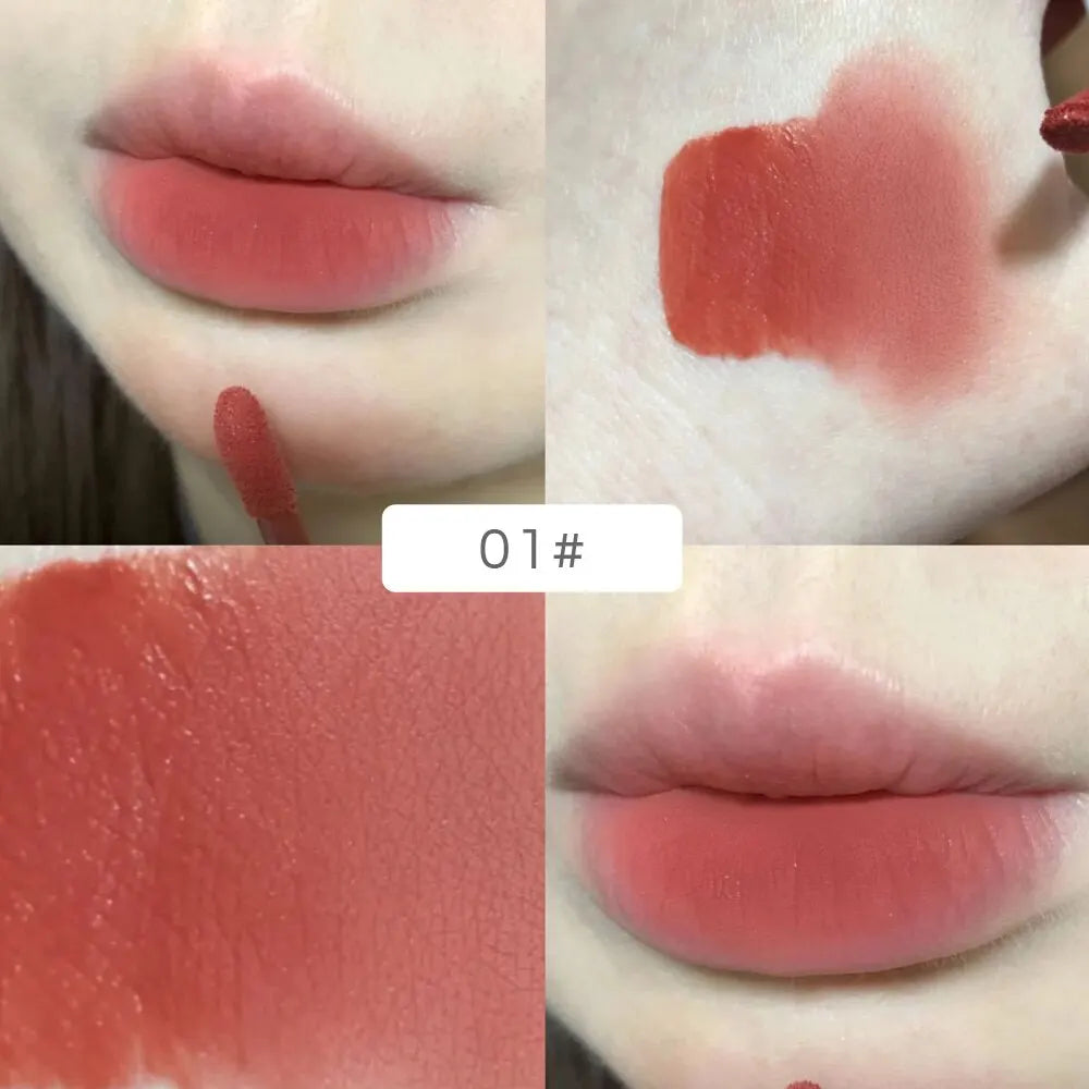 Gege Bear Rabbit Lip Glaze, Matte Velvet Lip Clay Long-lasting Color Non-drying Lipstick Qme