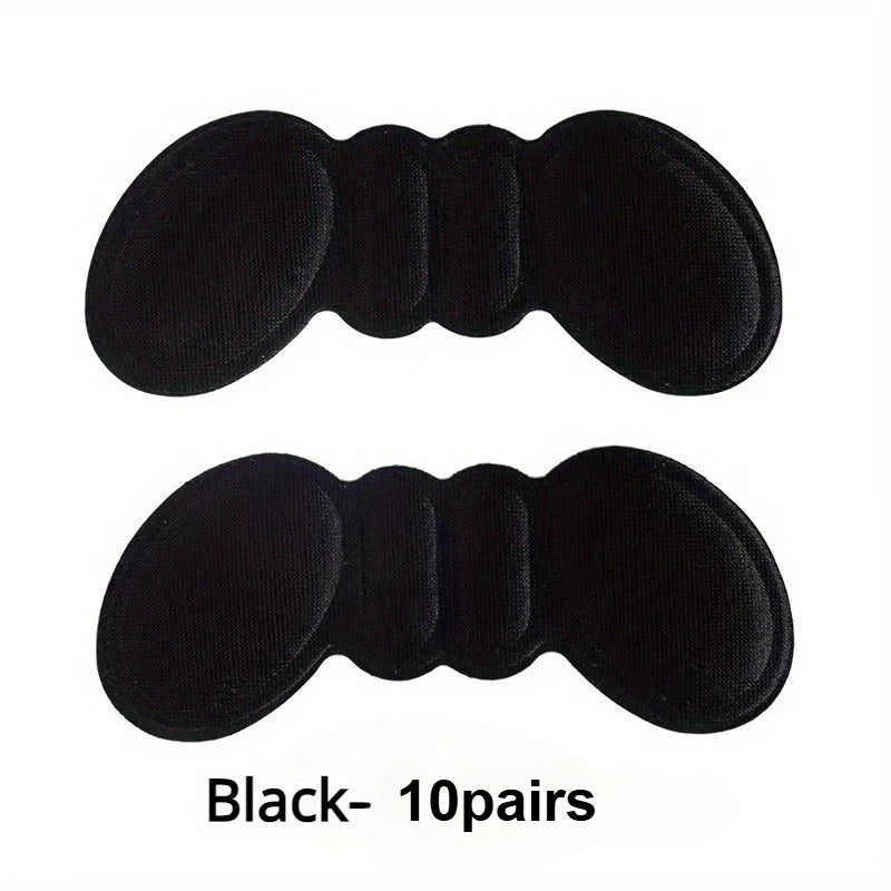 Heel Pads for Shoes that are Too Big, Heel Cushions for Pain Relief & Tighter Fit, Filler Improved Shoe Fit and Comfort Qme black 10pairs