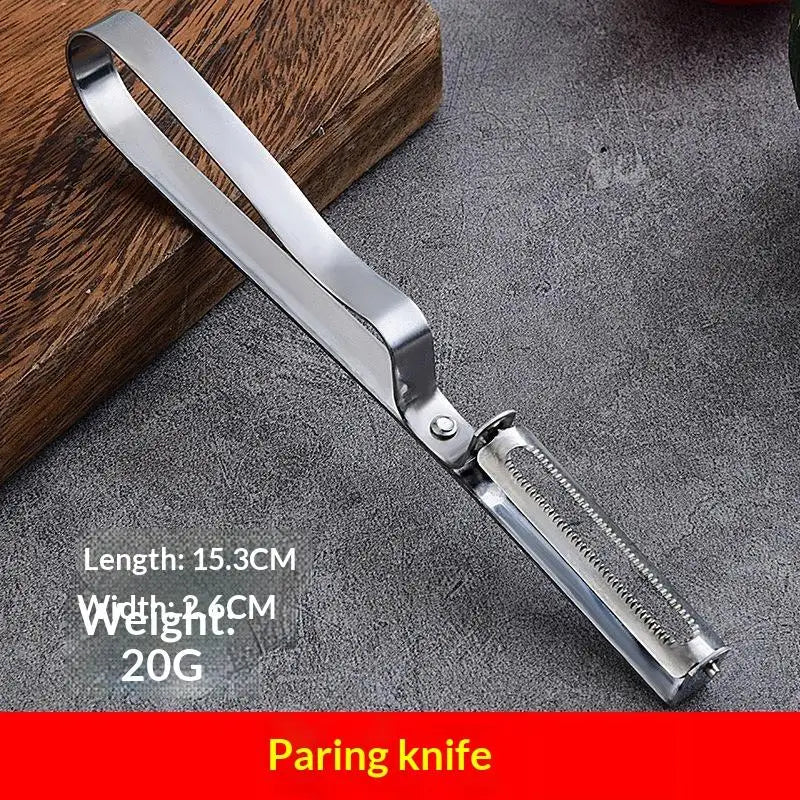 Stainless Steel Fruit Peeler 2-in-1 Bottle Opener Paring Knife Planer Qme A6
