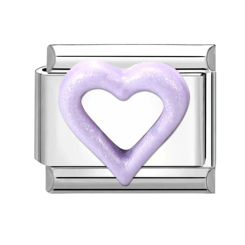 2026 Women Romantic Red Pink Love Heart Italian Charm Links Fit 9mm Bracelet Stainless Steel DIY Making Jewelry Gift Wholesale Qme Style 23