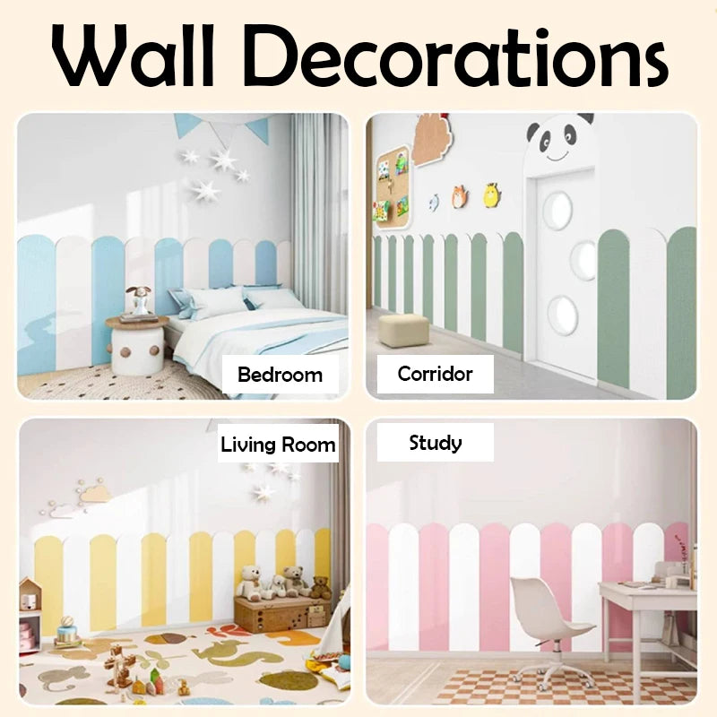 Modern Home Bedroom Decor Vinyl Stickers Macaron Two-tone Patchwork Qme