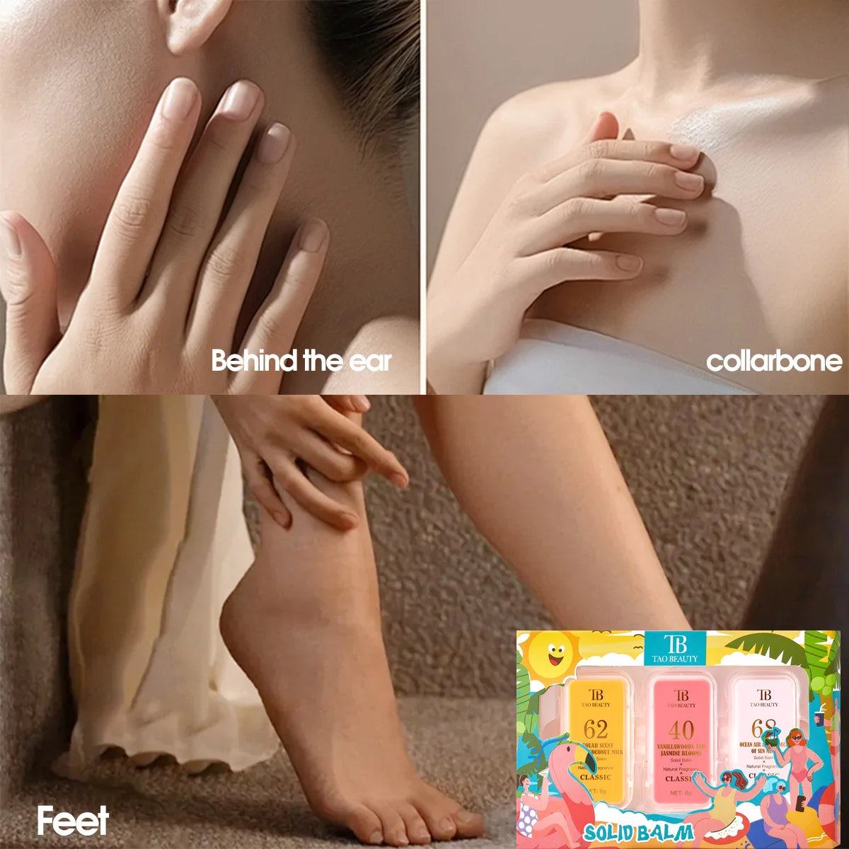 3-Pack Fresh Solid Fragrance Long-lasting Elegant Fragrant Suitable Qme