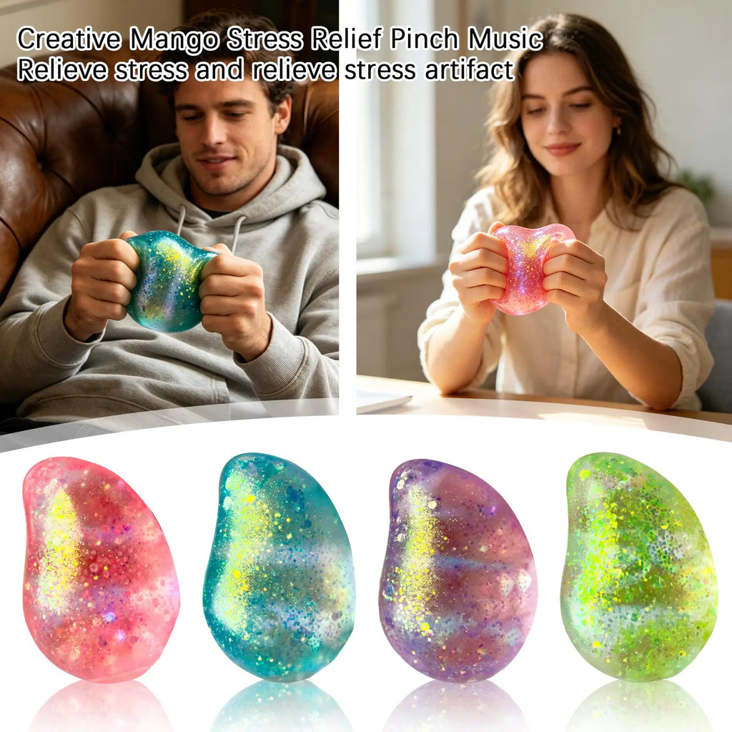 Simulated Mango Stress Ball Slow-rising Toy Fun Fidget Ball ASMR Sensory Anti Stress Relief Fidget Toys for Adults Home Decor Qme