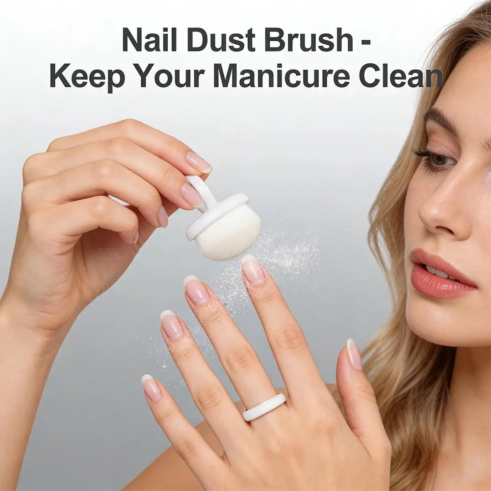 Soft Nail Art Dust Powder Remover Brush Cleaning Fingernails Beauty Qme