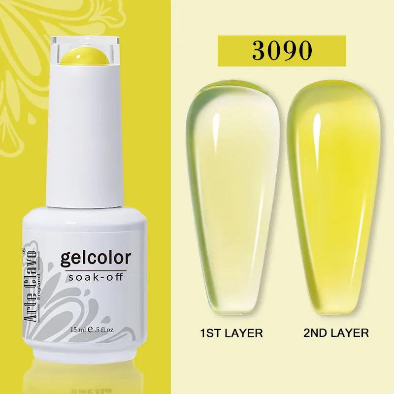 Arte Clavo Jelly Gel Polish Translucent Manicuring UV Nail Semi