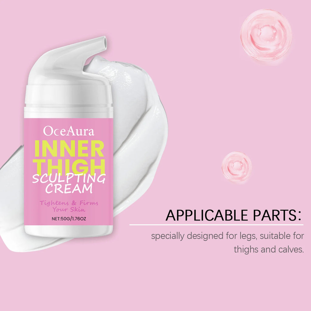 OceAura Inner Thigh Sculpting Cream Skin Firming Deep Moisturizing Long-Lasting Hydrating Leg Shaping Leg Skin Firm Lotion 50G Qme
