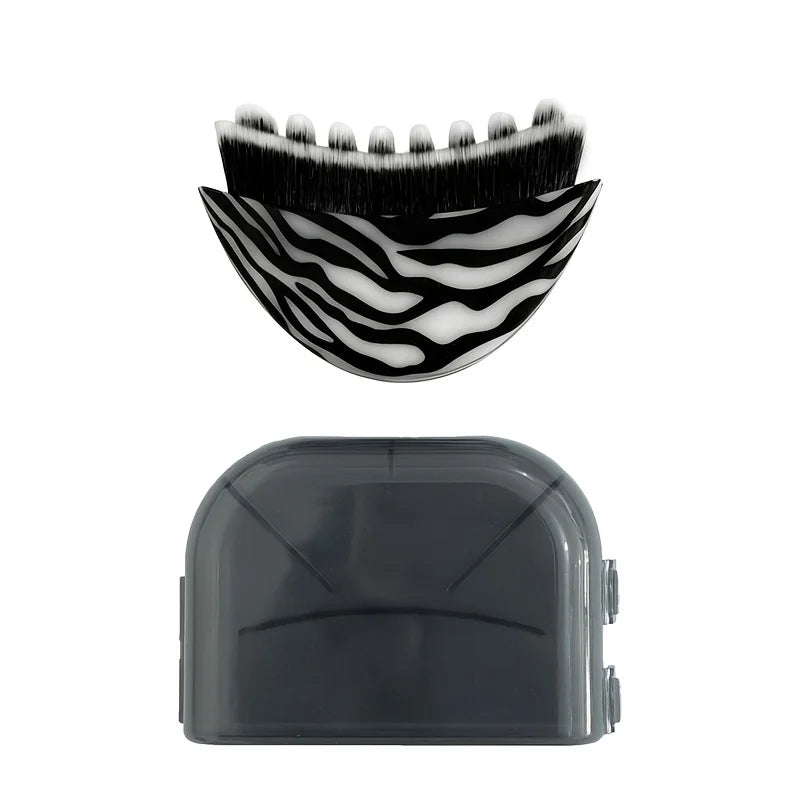 Zebra Print Lymphatic Drainage Face Brush Lid Contouring Lifting Qme 1Pc