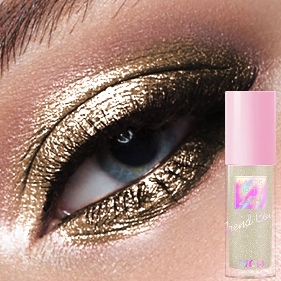 Glitter Metallic Waterproof Liquid Eyeshadow Long-lasting Qme