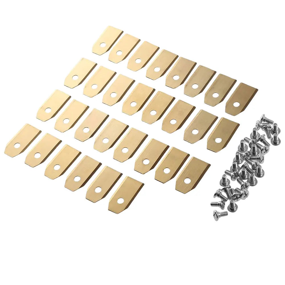 30PCS Stainless Steel Blade Grass Cutter Repair Accessories Replacement Parts 0.7 MM for Husqvarna Automower/Gardena Lawnmower Qme Gold