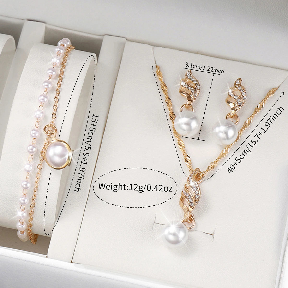 4 Pcs/Set Women's Casual Rome Fashion Quartz Watch Analog Plutonium Leather Wrist Watch & Jewelry Set, Gift For Her Mother Qme