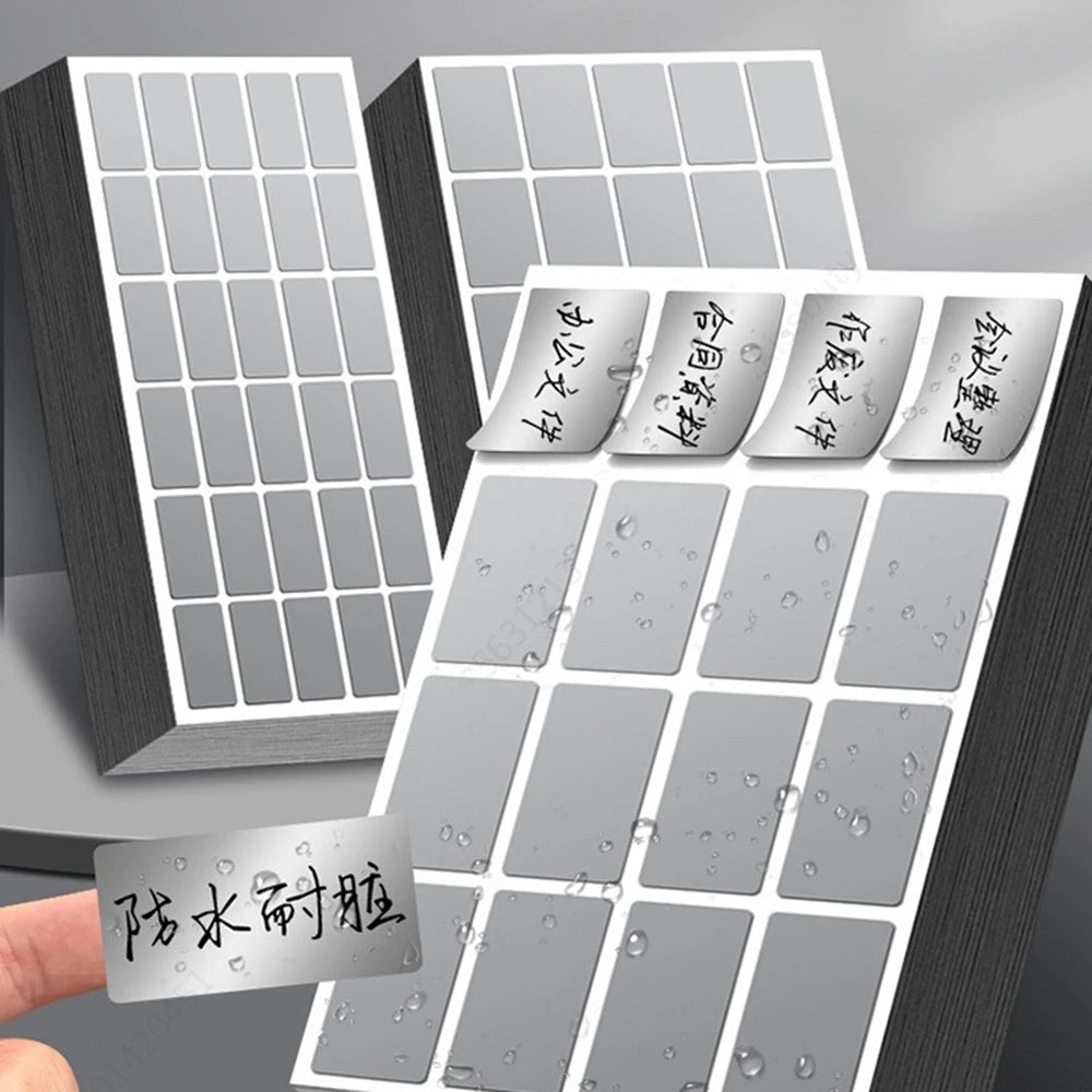 160/300/600 Reusable Waterproof PET Labels - Smooth Writing Surface, for Folders, Home Storage, Multi-functional Labels. Qme
