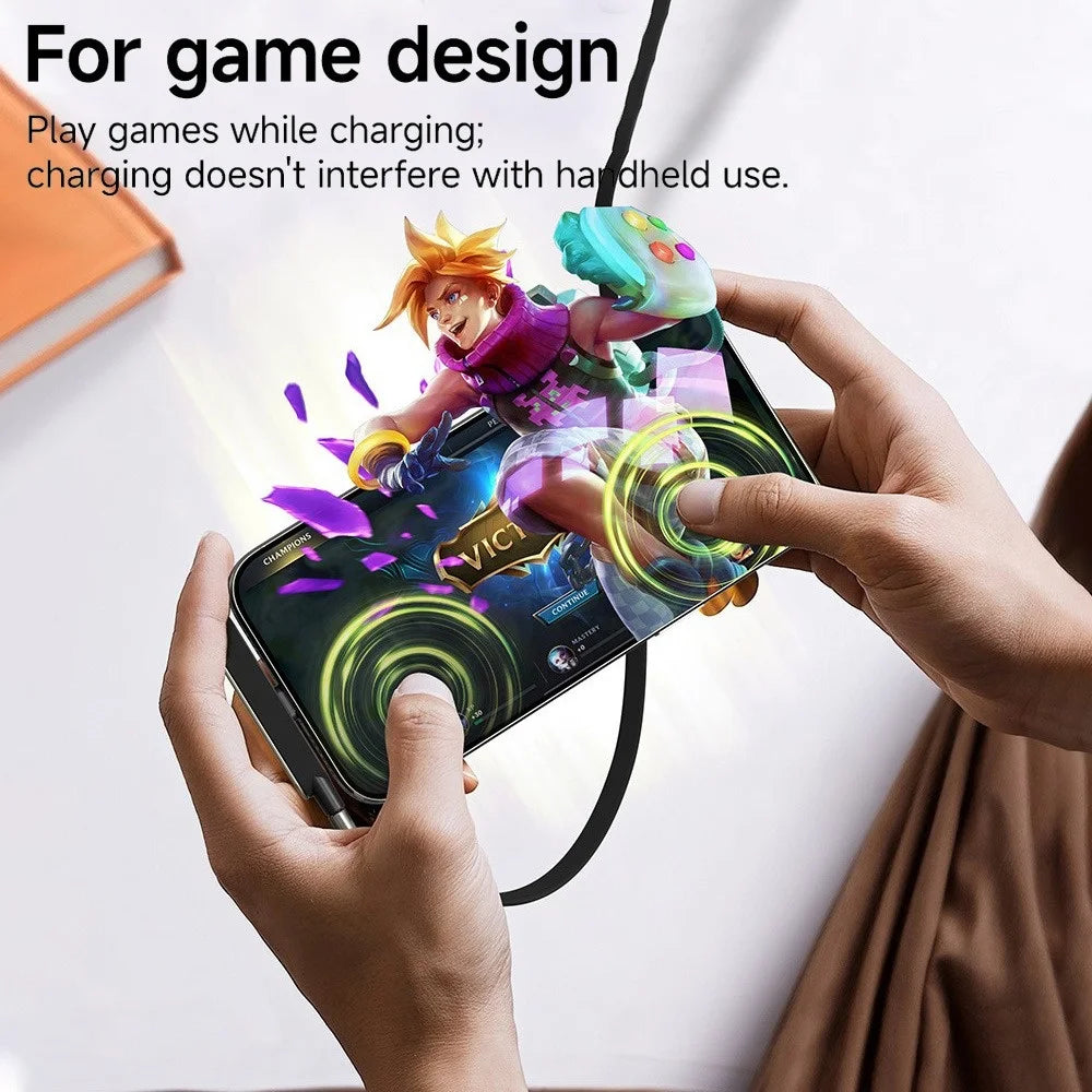 2-in-1 PD 240W Bracket Kit USB C Fast Charging Foldable Bracket Data Cable Type-C to Type-C Data Cable with Folding Phone Stand Qme