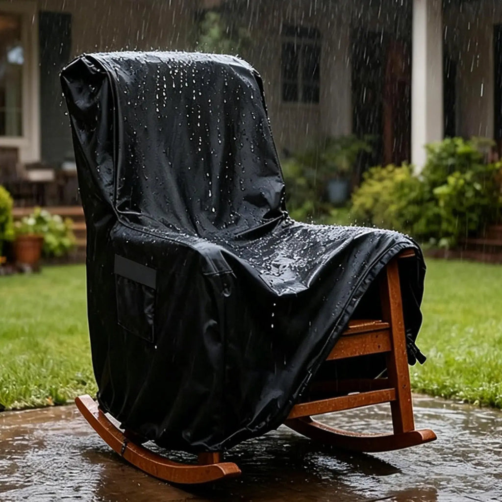 Rocking Chair Cover Outdoor Recliner Protector Heavy Duty Furniture Cover for Patio Lawn Backyard Porch Balcony Garden Camping Qme