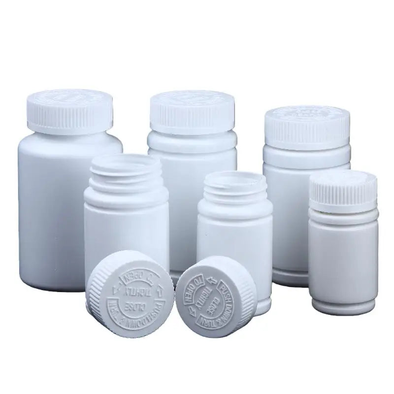 Solid Powder Portable Containers Plastic HDPE White Empty Seal Qme