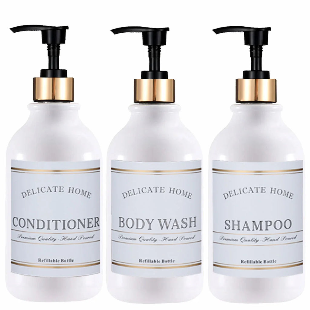Soap Dispenser with Pump and Labels Dish Soap Dispenser for Kitchen Sink Countertop Decoration Refill Hand Wash Bottle Qme G