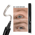 VERONNI 4 Colors Eyebrow Pen Fork Tip Liquid Waterproof Pencil Long Qme 01Dark Brown