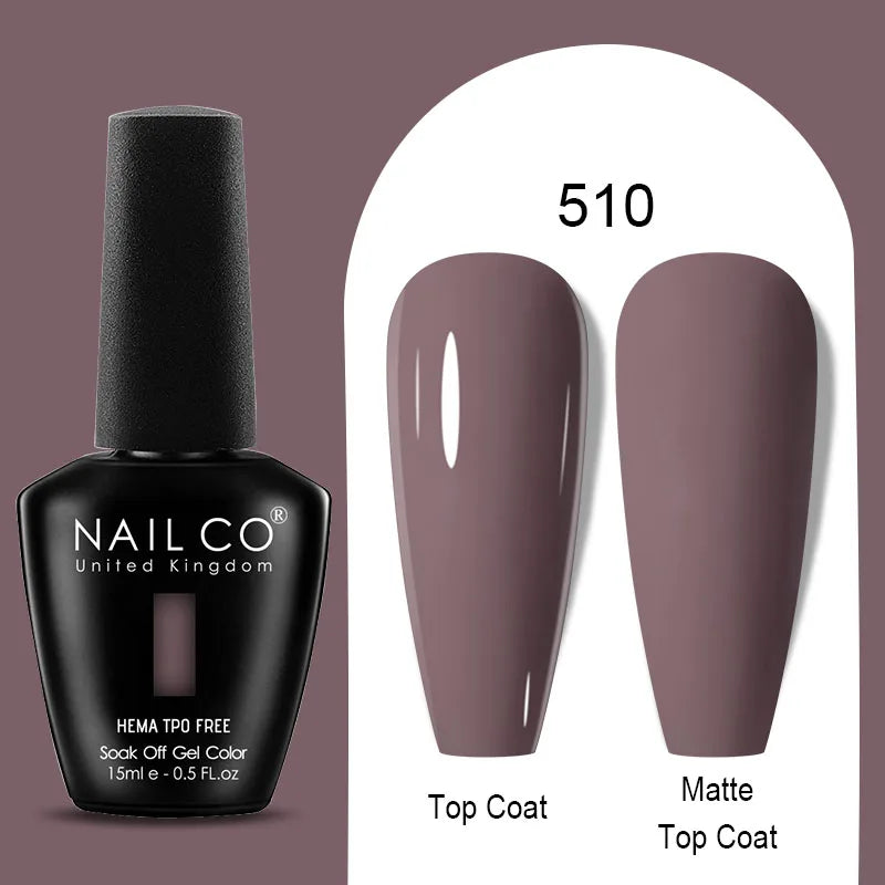 Nailco Jelly Gel Nail Polish Transparent Varnishes 44 Colors Red Pink Qme