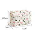 B Floral Printed Lipstick Storage Makeup Bag Women's Cosmetic Bag Beauty Organizer Case Travel Makeup Pouch Toiletry Organizer Qme Beige Pink Flowers