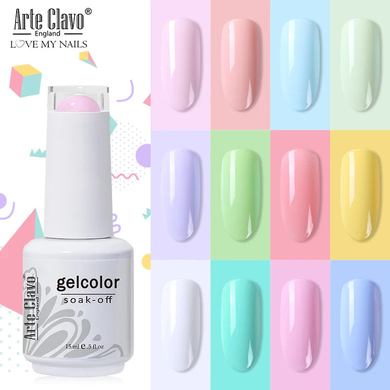 Arte Clavo Macaron Spring Series Gel Nail Polish Pigment Semi Qme