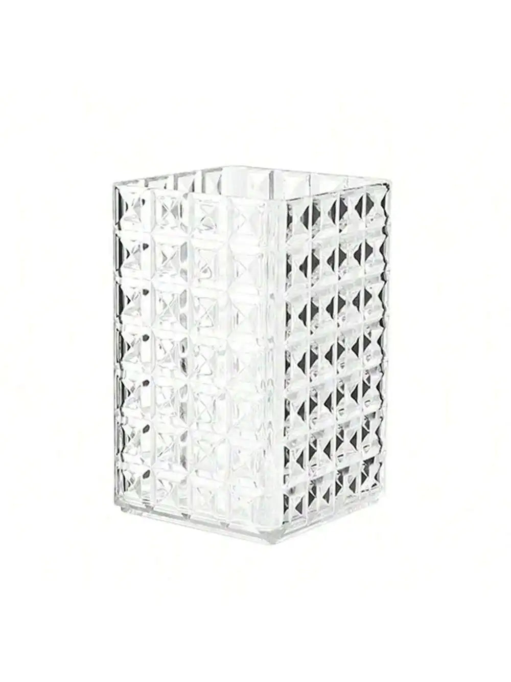 WORTHBUY Transparent Plastic Cosmetic Storage Box Large Capacity Qme white