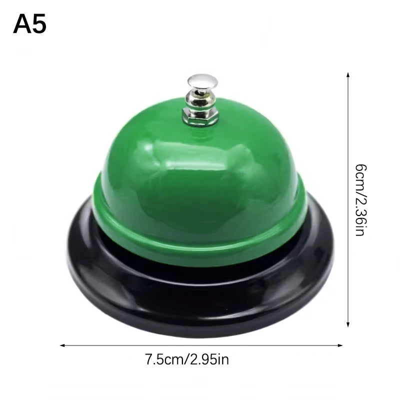 Vintage Metal Service Bell Counter Desk Bell For Restaurant, Hotel, Game Show, Coffee Shop Multifunctional Portable Hand Bell Qme A5