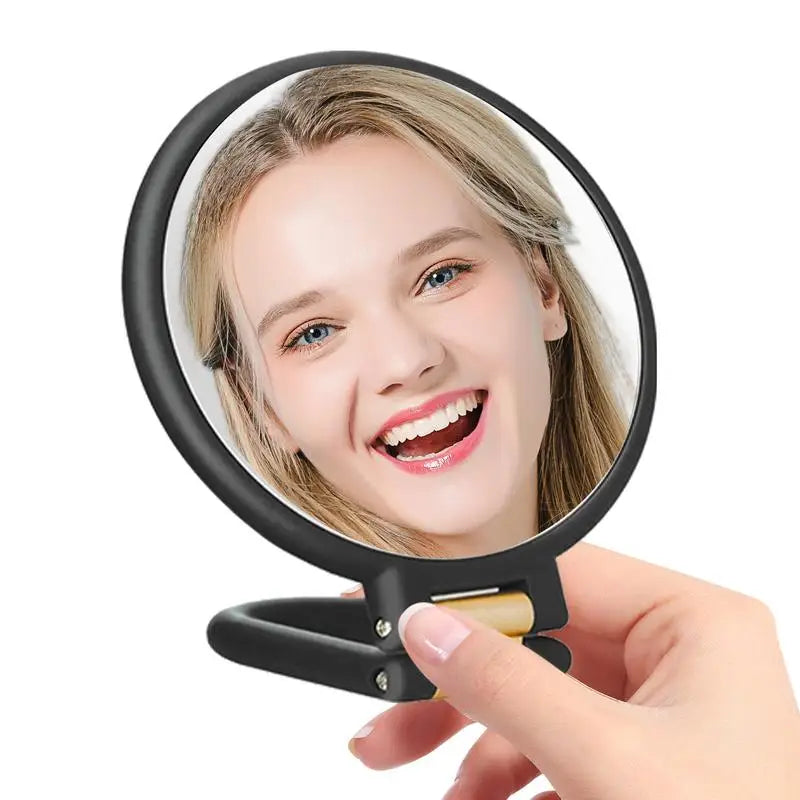 30X Magnifying Makeup Mirror Foldable Round Double Side Tabletop Qme