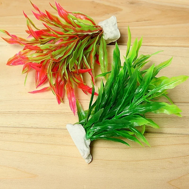 Plastic Non-toxic Simulation Aquatic Grass Artificial Plant Aquarium Landscape Plants Fish Hiding Fish Tank Decoration Qme