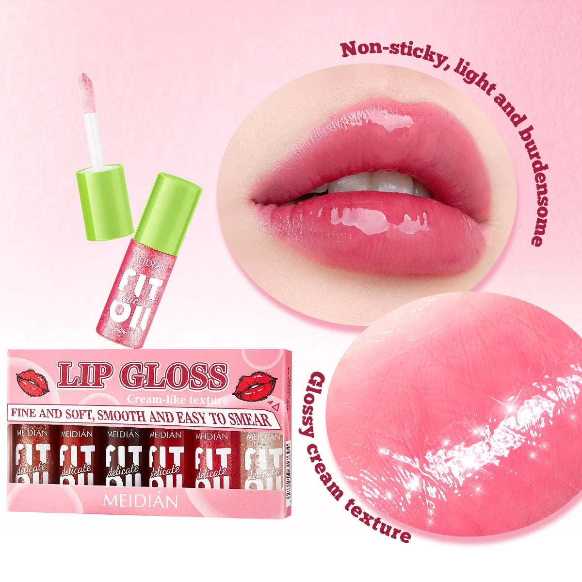 Lip Gloss Lipstick Multi-color Dating Makeup Long-lasting Non-stick Qme