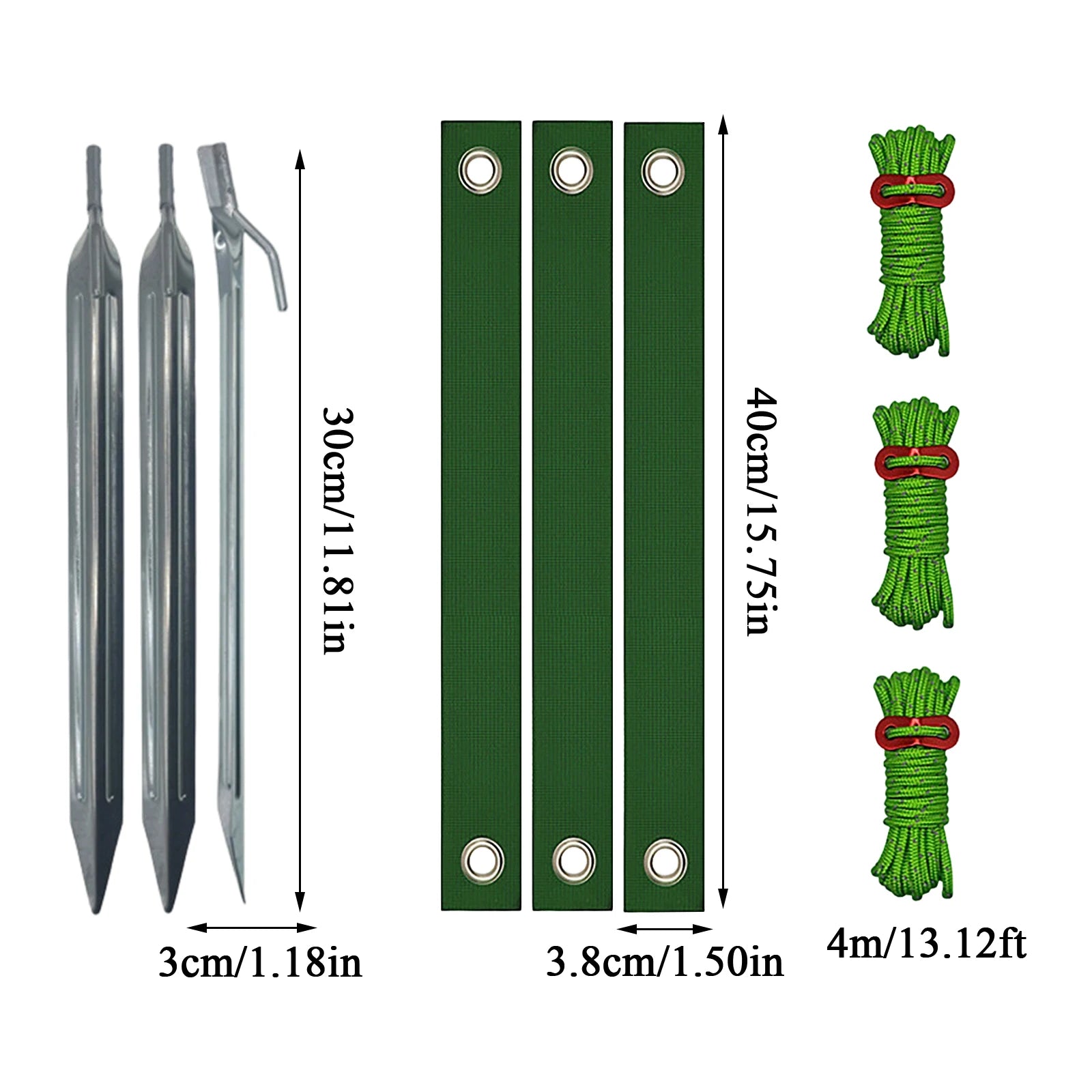 Durable Green Heavy Duty Tree Stake Support and Tying Straps Set Tree Binding And Windproof Fixing Straps Rhombus Shape Qme