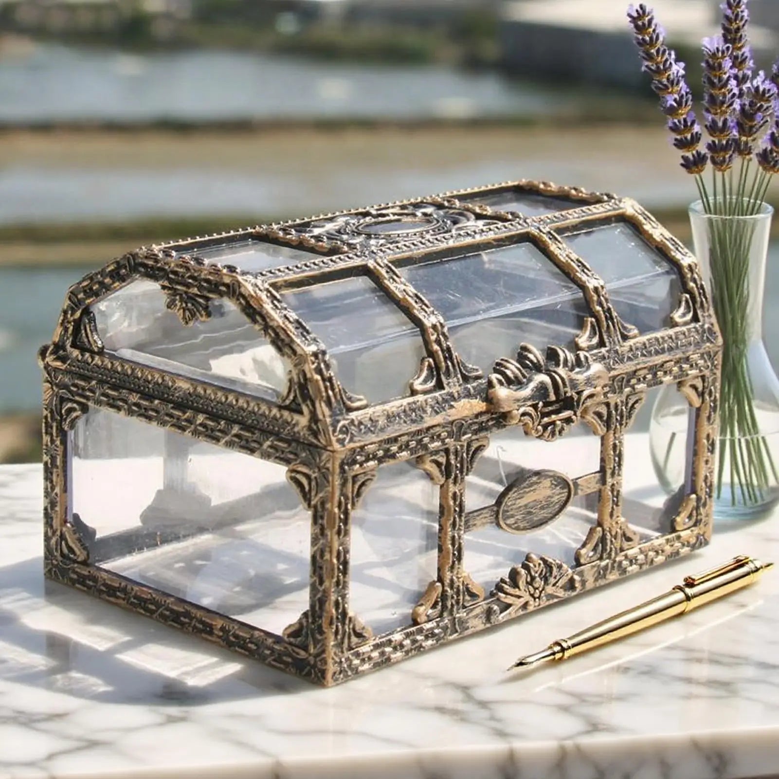 Treasure Box Toys Small Portable Transparent Multifunctional Container Kids Pool Toys for Summer Party Beach Outdoor Play Easter Qme
