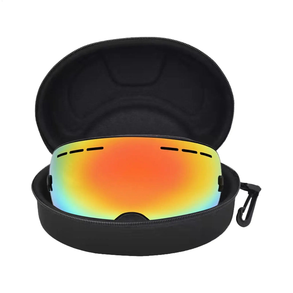 Snow Goggles Case Winter Skiing Snowboard Goggles Box Snow Swim Goggles Storage Water Resistant Shockproof Shell Safety Zippered Qme