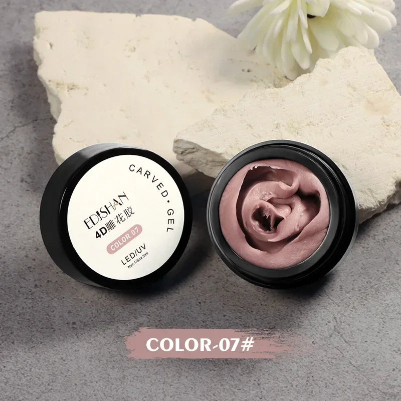 Nail Carving Glue Three-dimensional Shaping Relief Glue Phototherapy Nail Polish Glue Uv Modeling Clay Nail Art Tools Qme 07