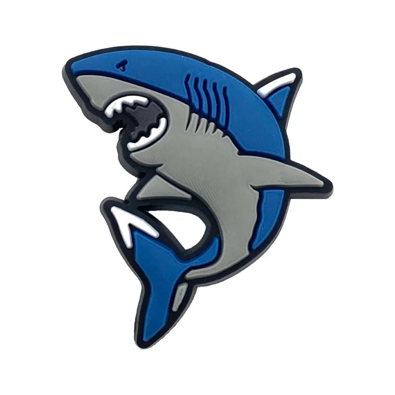 2026 PVC fish series Crab Shark Cute shoe buckle charms accessories decorations for sandals sneaker clog unisex lovers gift drop Qme Style 4 CN