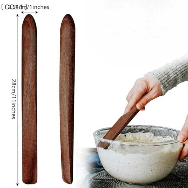 CC1111 Inch Wooden Sourdough Bread Mixing Stir Stick Spurtle Making Qme