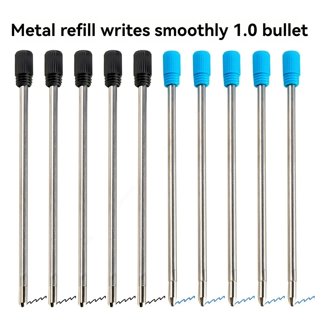 30/50/100 Pcs 7/8.2/11.5cm Ballpoint Pen Refills 0.7mm Medium Tip Blue Black Ink Refill Rods Office Student Writing Stationery Qme