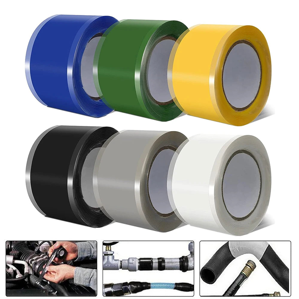 300cm Pipe Stop Leaks Repair Tape Self-Fusing Silicone Rubber Waterproof Insulation Super Strong Adhesive Stretchable Duct Tapes Qme