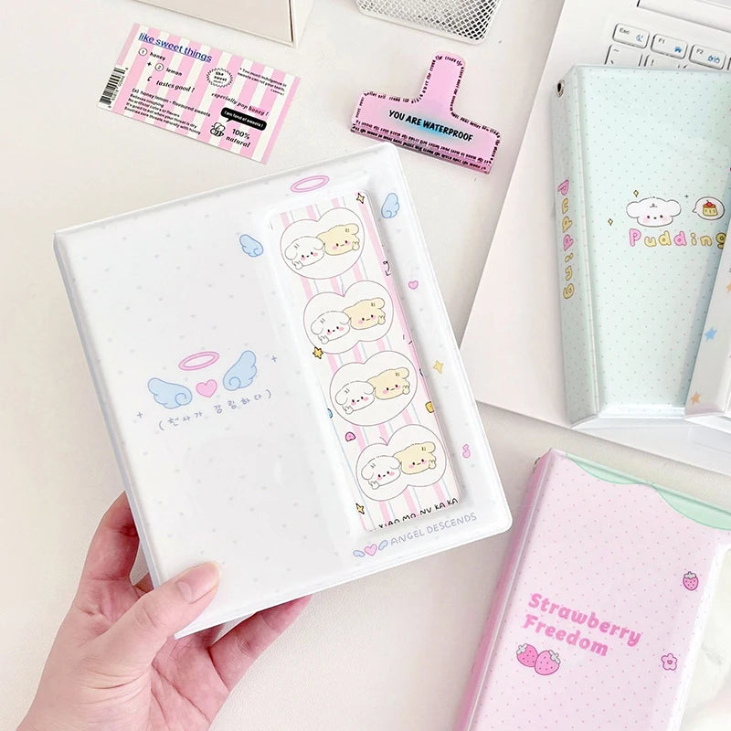 Cartoon Photo Booth Album For 40 Pcs 2x6 Inch Photo Strips Bookmark 20 Pcs 4x6 4R Photo Holder Small Card Storage Book. Qme