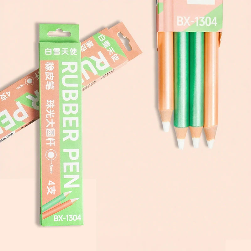 4 eraser pens, precise erasing eraser, erasable coloured pencils without leaving marks, student stationery for the school season Qme