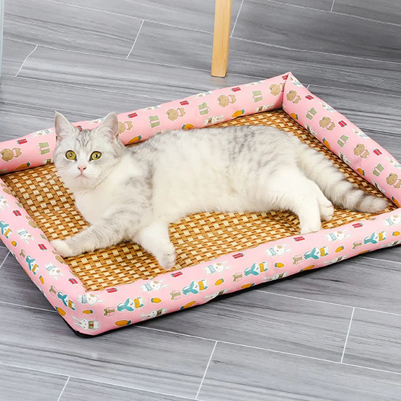 Dog And Cat Ice Cushion Summer Small And Medium Cat Sofa Cool Wear Pads Pet Bed Comfortable Wear-Resistant Pads Pet Supplies Qme