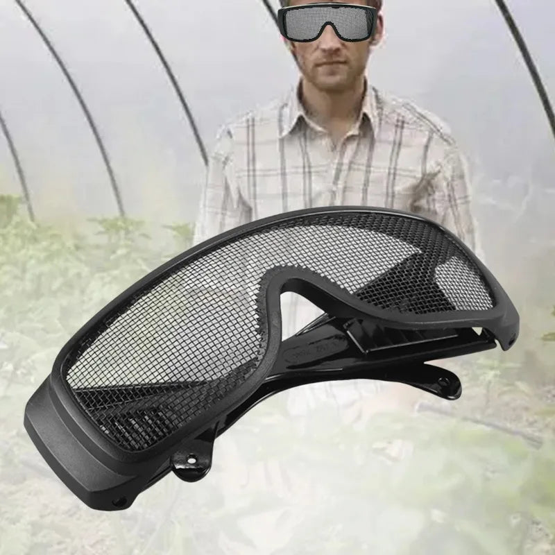 2PCS Protective Glasses High Density Iron Mesh Goggles Outdoor High Strength Steel Wire Anti-Impact Tactical Eyewear Qme