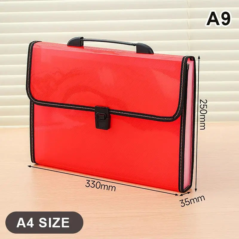 Long Document Organizer Folder Lightweight File Holder Handle Student Qme A9