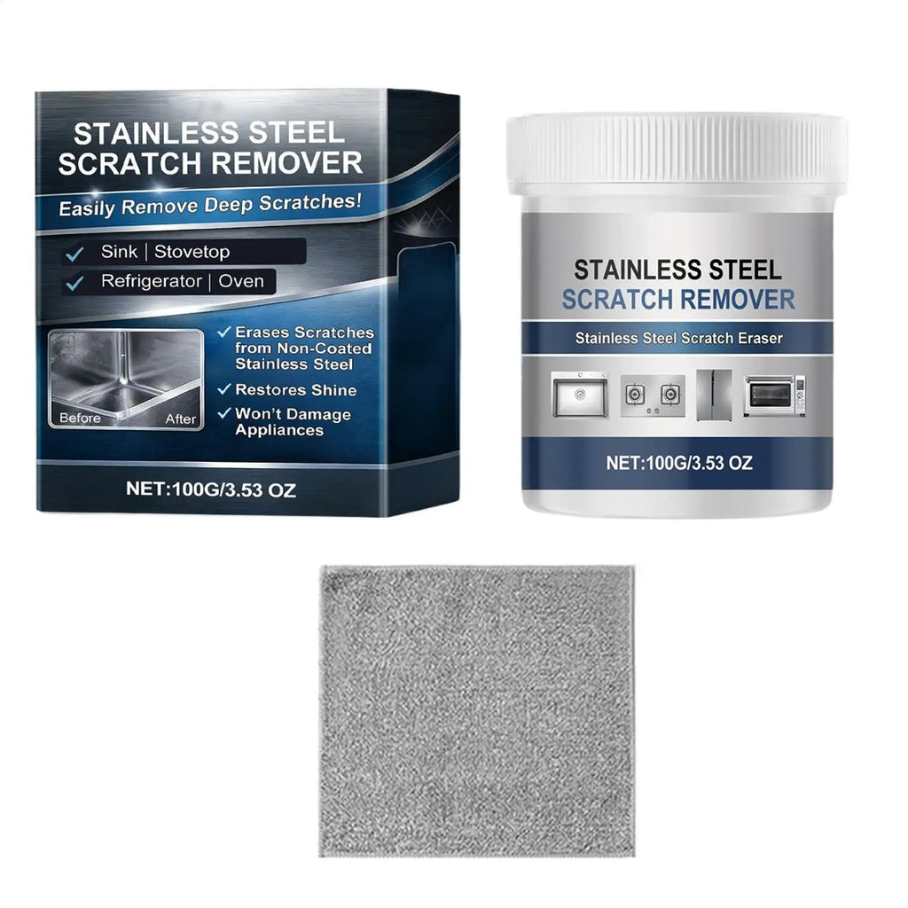 Stainless Steel Rust Remover 100g Polishing Deep Repair Stainless Steel Fridge Cleaner Paste for Fridge Stove Faucet Appliance Qme