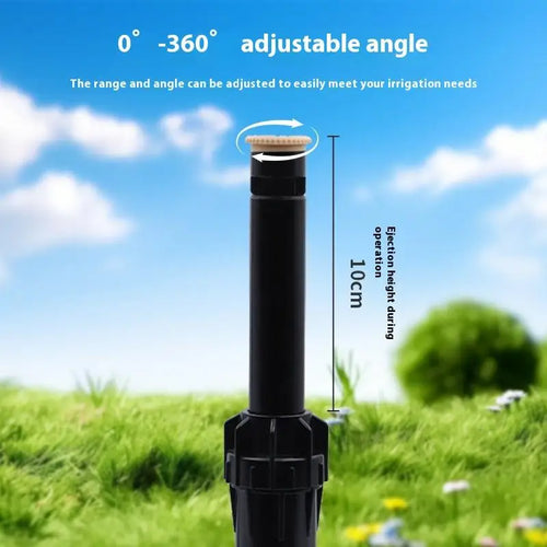 1/2" Female Thread Buried Up Sprinkler 360° Automatic Lift Type Scattering Ray Jet Watering Nozzle Lawn Irrigation Device. Qme