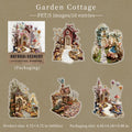 Fairy Tale House Scenery Stickers, Multi-Scene Collage Materials for Journal Scene Creation, Elegant Stationery for Students Qme C
