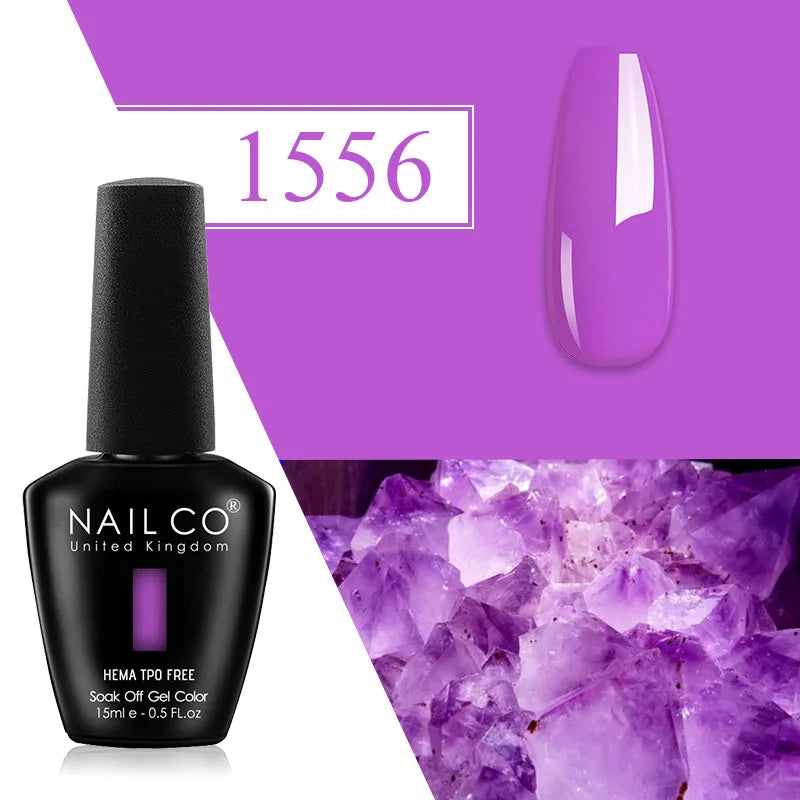 NAILCO Plum Gel Nail Polish Matte Coat Autumn Winter Semi Permanent