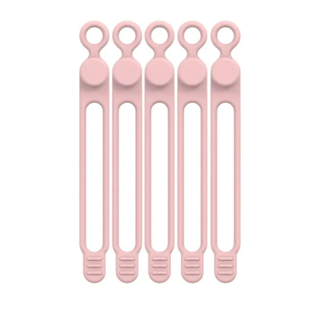 25pcs Silicone Cable Tie, Cable Organizer, Cable Straps, Reusable Cord Tie, Travel Cable Organizer, Cute Elastic Tie, Wire Tie Qme